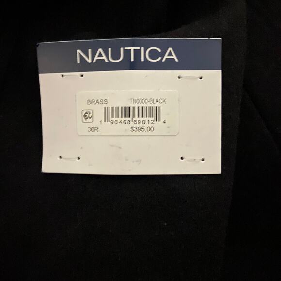 Nautica Overcoat Double-Breasted Men's 36 Regular Wool Blend Lined Black NEW - Picture 9 of 10